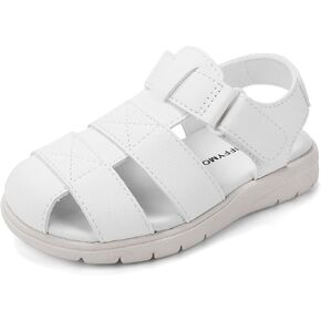 Luffymomo Boys Girls Sandals Closed Toe Lightweight Shoes Adjustable Beach Summer Sandal for Toddler Kids