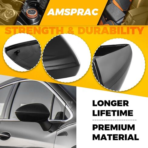 Door Side Rearview Mirror Covers Caps,Exterior Mirror Covers,Side Mirror Caps compatible with for Chevrolet Cruze 2017-2019,Glossy Black,2PCS in Saudi Arabia