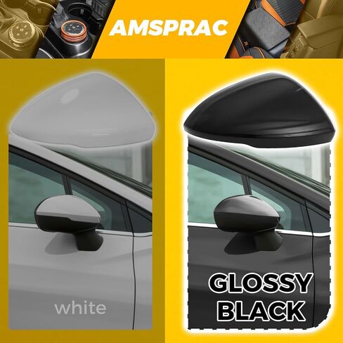 Door Side Rearview Mirror Covers Caps,Exterior Mirror Covers,Side Mirror Caps compatible with for Chevrolet Cruze 2017-2019,Glossy Black,2PCS in Saudi Arabia