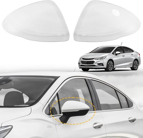 Door Side Rearview Mirror Covers Caps,Exterior Mirror Covers,Side Mirror Caps compatible with for Chevrolet Cruze 2017-2019,Glossy Black,2PCS in Saudi Arabia