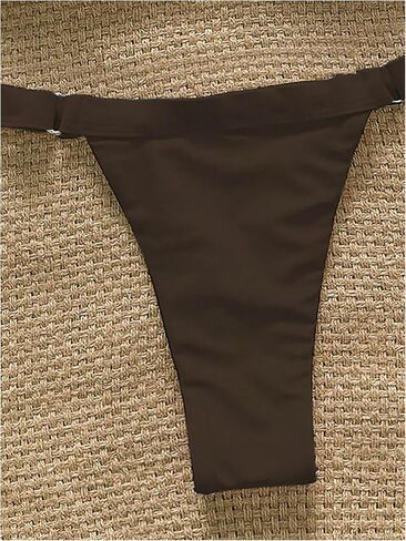 SHENHE Women's Strapless Swimsuits 2 Piece High Cut Cheeky Thong U Wire Bandeau Bikini Set in Saudi Arabia