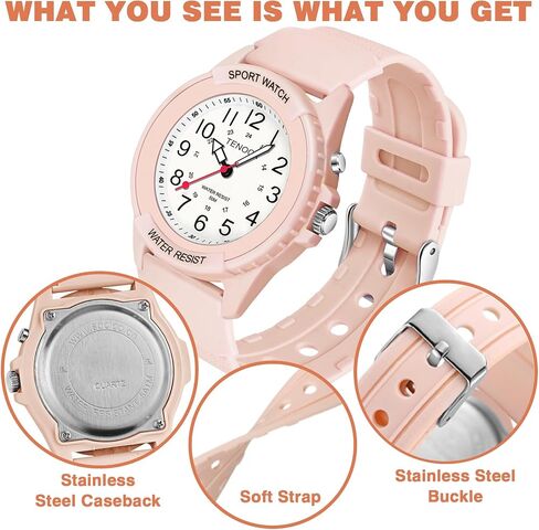 Waterproof Nurse Watch for Medical Professionals Students Women Men, Night Light, 12/24 Hour Military Time Easy to Read Dial, Second Hand Watch for Nursing Day Gifts in Saudi Arabia