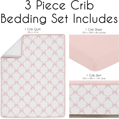 Sweet Jojo Designs Shabby Chic Butterfly Girl Baby Crib Bedding Set Infant Nursery Room Blanket Fitted Sheet Skirt Diaper Stacker 4p Blush Pink Lavender Purple White Pastel Lilac Watercolor Pattern in Saudi Arabia