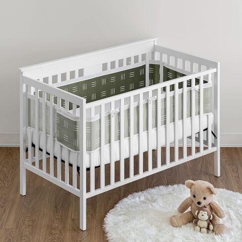 Sweet Jojo Designs + BreathableBaby Bohemian Boho Chic Boy Girl Gender Neutral Breathable Mesh Crib Liner Baby Infant Solid Taupe Ivory Linen Farmhouse Shabby Modern Geometric Arrows in Saudi Arabia