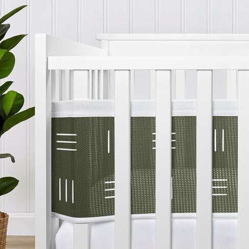 Sweet Jojo Designs + BreathableBaby Bohemian Boho Chic Boy Girl Gender Neutral Breathable Mesh Crib Liner Baby Infant Solid Taupe Ivory Linen Farmhouse Shabby Modern Geometric Arrows in Saudi Arabia