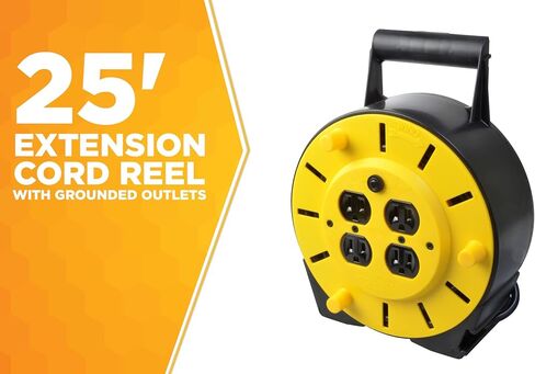 بكرة سلك تمديد من وودز 4907 مع 4 منافذ 16/3 SJTW وقاطع دائرة 12A؛ 25 قدم in Kuwait