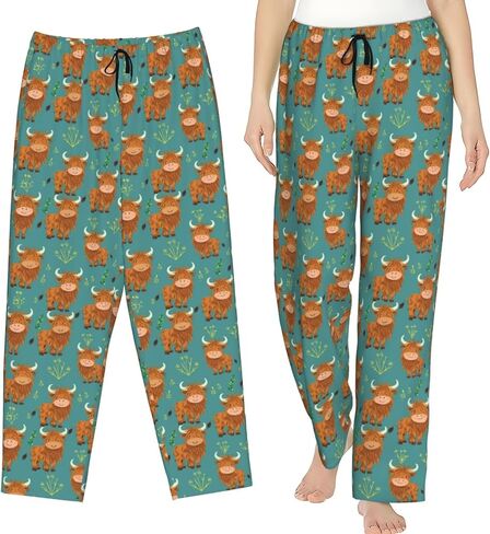 Women Comfy Pajama Pants Stretch Sleepwear Lounge Pants With Pockets & Drawstring in Saudi Arabia