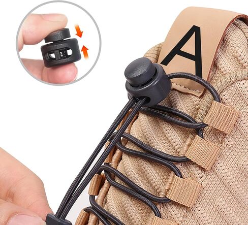 QUACC 1 زوج لا يوجد أربطة الحذاء المرن TIE TIELESS مع قفل قوي للأحذية والأحذية غير الرسمية - حجم واحد يناسب الجميع in Saudi Arabia