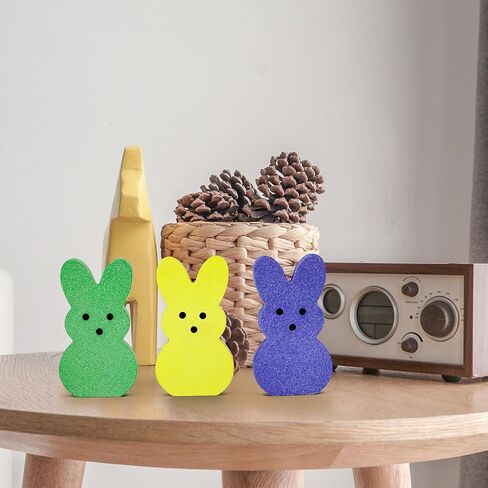 مجموعة ديكور أرنب عيد الفصح الخشبية - ديكور منزل عيد الفصح لجداول الربيع و mantels (6 أجهزة كمبيوتر) in Kuwait