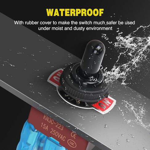 Nilight 4pin reversive polarity تبديل التبديل 2pcs 12 فولت مفاتيح موسيقى الروك 30a على Off on dpdt 3 position cap boot cap cap captic control w/14 gauge wires in Kuwait