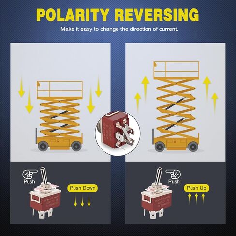 Nilight 4pin reversive polarity تبديل التبديل 2pcs 12 فولت مفاتيح موسيقى الروك 30a على Off on dpdt 3 position cap boot cap cap captic control w/14 gauge wires in Kuwait