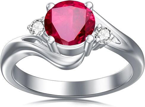 0.8 CTROND REARNS RINGS FOR Women 925 Sterling Silver Minimalist Mintrible Breated Zircon Figuredized Name Ring Breadibr Promise Gift for Women (مع صندوق الهدايا) in Saudi Arabia