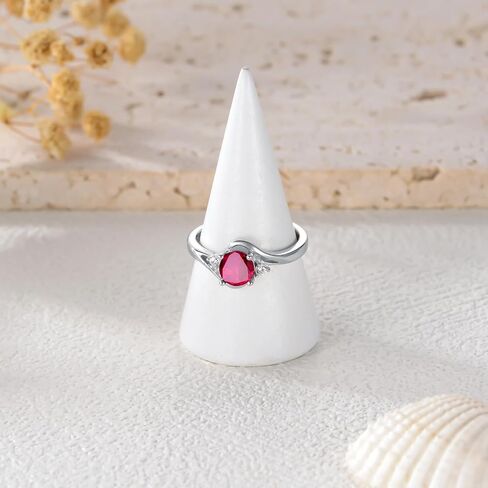 0.8 CTROND REARNS RINGS FOR Women 925 Sterling Silver Minimalist Mintrible Breated Zircon Figuredized Name Ring Breadibr Promise Gift for Women (مع صندوق الهدايا) in Saudi Arabia