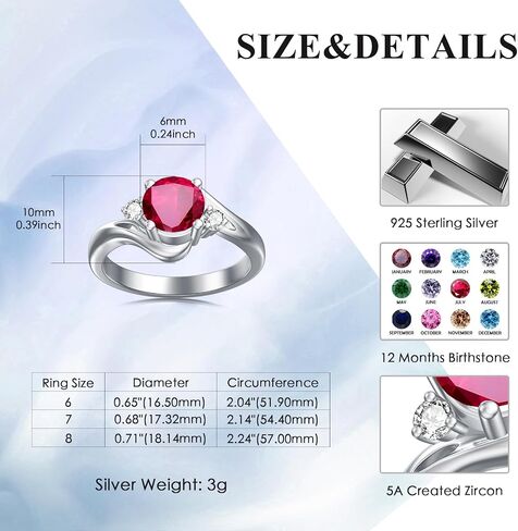0.8 CTROND REARNS RINGS FOR Women 925 Sterling Silver Minimalist Mintrible Breated Zircon Figuredized Name Ring Breadibr Promise Gift for Women (مع صندوق الهدايا) in Saudi Arabia