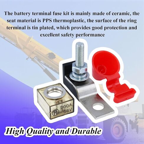200Amp MRBF Terminal Block Fuse Holder Single Stud 5/16" (M8) Compact Rated Battery Fuse Fit for Boat Truck RV Construction Vehicles in Saudi Arabia
