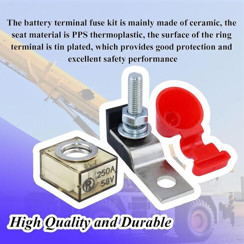 200Amp MRBF Terminal Block Fuse Holder Single Stud 5/16" (M8) Compact Rated Battery Fuse Fit for Boat Truck RV Construction Vehicles in Saudi Arabia