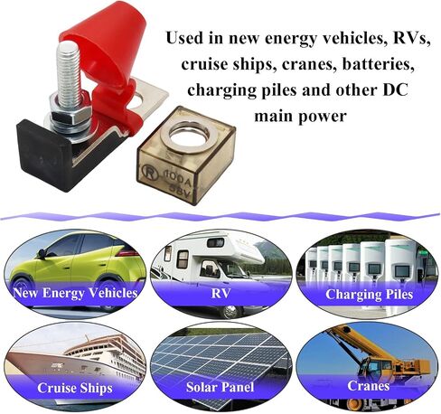200Amp MRBF Terminal Block Fuse Holder Single Stud 5/16" (M8) Compact Rated Battery Fuse Fit for Boat Truck RV Construction Vehicles in Saudi Arabia