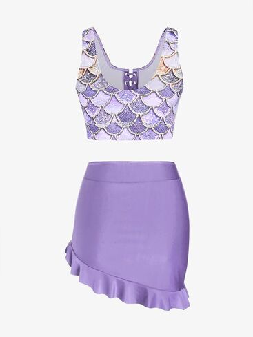 Rosegal Plus Size Women 3 قطع Tankini ملابس مربعات الحوريات العضوية الحركية in Kuwait