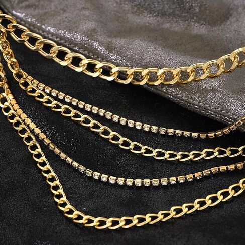 سلسلة بطن الكريستال الكريستانية متعددة الطبقات للسيدات - حزام خصر طبقي رائع in Kuwait