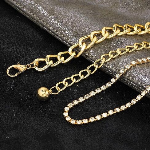 سلسلة بطن الكريستال الكريستانية متعددة الطبقات للسيدات - حزام خصر طبقي رائع in Kuwait