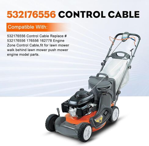 Hipa 532427497 Drive Control Cable for Husq Craftsman HU800AWD HU725AWD HU775H 7021 RC 7021 RH Lawn Mower Walk Behind Mower Push Mower Throttle Control Cable Replace 197740 532197740 427497 in Kuwait