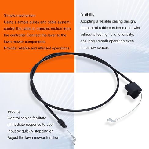 Hipa 532427497 Drive Control Cable for Husq Craftsman HU800AWD HU725AWD HU775H 7021 RC 7021 RH Lawn Mower Walk Behind Mower Push Mower Throttle Control Cable Replace 197740 532197740 427497 in Kuwait