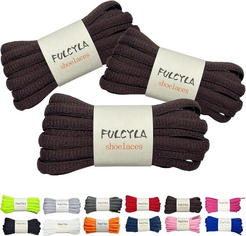 3 Pairs 1/4" Oval Athletic Shoelaces Half Round Shoe Laces for Sneakers Sports Running Shoes in Saudi Arabia