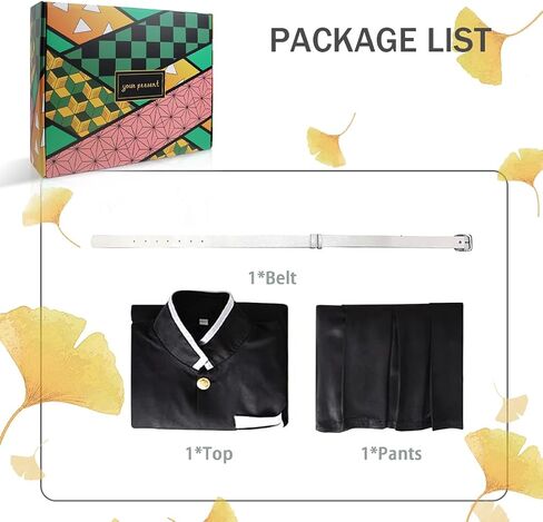 Anime Cosplay Costume for Kids, Tanjiro Muichiro Role Play Outfit Full Set for Boys and Girls Halloween in Saudi Arabia