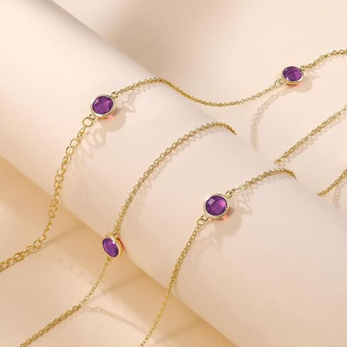 Waist Chain for Women, Birthstone Belly Chain Cubic Zirconia 14K Gold Plated Gold Beach Jewelry Non Tarnish Waterproof Sexy Bikini Summer Beach Adjustable Body Chains Jewelry for Her Gifts in Saudi Arabia