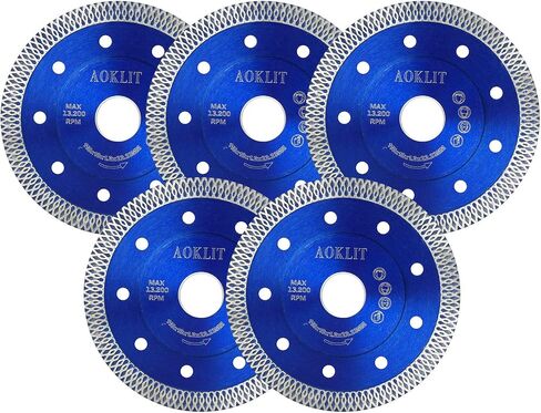 4.5 inch Super Thin Diamond tile blade, 10 Pcs tile cutting blade, Diamond blade for Angle Grinder Cutting Porcelain Tile Granite Marbles (Blue) in Saudi Arabia
