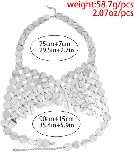 1pc سلسلة جسم البراغي الذهب ترتر بريق بريق التألق الرسن عاريا المحاصيل أعلى الصيف الشاطئ الترتر البلاستي in Saudi Arabia