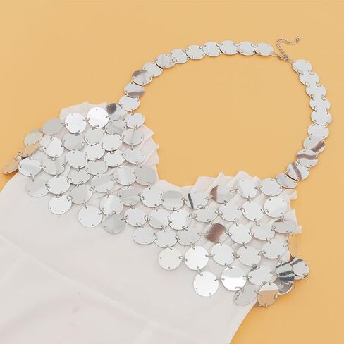 1pc سلسلة جسم البراغي الذهب ترتر بريق بريق التألق الرسن عاريا المحاصيل أعلى الصيف الشاطئ الترتر البلاستي in Saudi Arabia