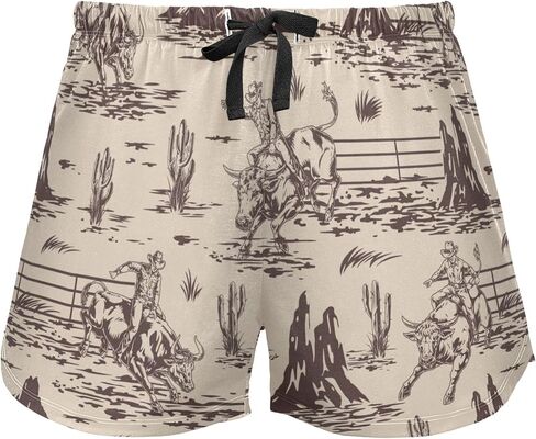 Fisyme Womens Shorts Loose Soft Elastic Waist Pajama Bottoms Casual Lounge Sleep Boxer Pj Shorts Sleepwear in Kuwait