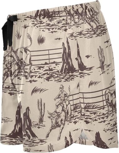 Fisyme Womens Shorts Loose Soft Elastic Waist Pajama Bottoms Casual Lounge Sleep Boxer Pj Shorts Sleepwear in Kuwait