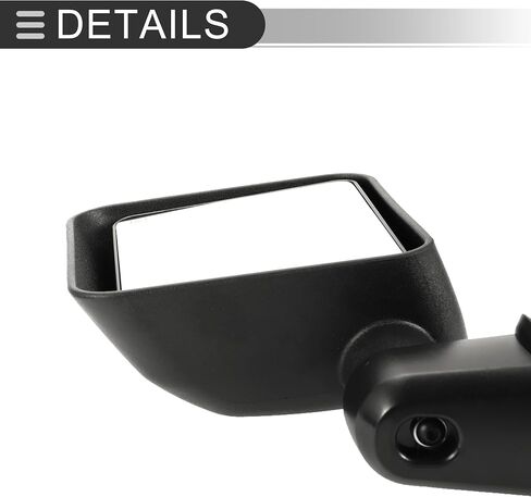 Motoforti Pair Driver and Passenger Side Mirror, Power Heated Rear View Mirrors Black Left Right Manual Fold Fit for Jeep Wrangler 2015 2016 2017 2018 in Saudi Arabia