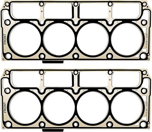 2 PCS 5 طبقة MLS محرك الأسطوانة حشيات الرأس متوافقة مع Chevy Corvette Camaro GMC Buick Cadillac CTS 6.0L 6.2L للمحرك LS2 LS9 LQ4 LQ9 L99 L76 L77 L96 L96 L94 in Kuwait