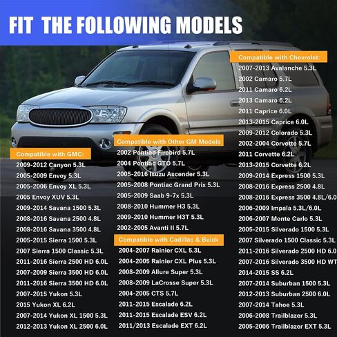 2 PCS 5 طبقة MLS محرك الأسطوانة حشيات الرأس متوافقة مع Chevy Corvette Camaro GMC Buick Cadillac CTS 6.0L 6.2L للمحرك LS2 LS9 LQ4 LQ9 L99 L76 L77 L96 L96 L94 in Kuwait