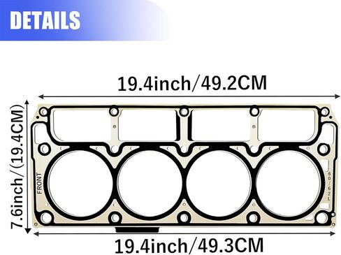 2 PCS 5 طبقة MLS محرك الأسطوانة حشيات الرأس متوافقة مع Chevy Corvette Camaro GMC Buick Cadillac CTS 6.0L 6.2L للمحرك LS2 LS9 LQ4 LQ9 L99 L76 L77 L96 L96 L94 in Kuwait