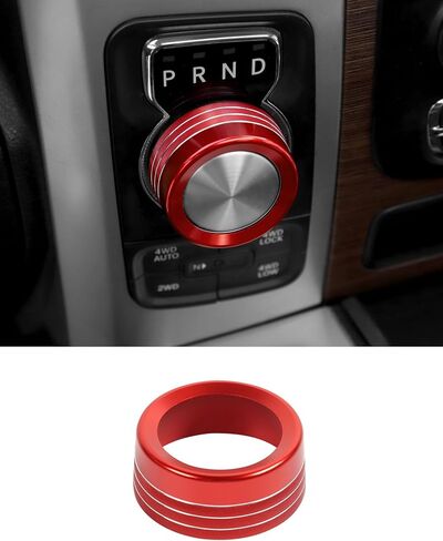 Gear Shift Switch Knob Cover for 2013-2017 Dodge RAM Gear Shift Adjust Control Switch Button Cover Ring Trim for 2014-2017 Dodge Durango Interior Accessories, Black in Kuwait