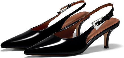 Coutgo Womens Slingback Heels Kitten Low Heel Dress Shoes Closed Pointed Toe Buckle Pumps Work Wedding Shoes in Kuwait