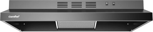 Comfee' Range Hood 30 Inch Ducted Ductless Vent Hood Durable Stainless Steel Kitchen Hood for Under Cabinet with 2 Reusable Filter, 200 CFM, 2 Speed Exhaust Fan in Saudi Arabia