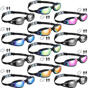 Flutesan 12 Pcs Swimming Goggles Adult Swim Goggles for Men Women Youth No Leaking UV Full Protection in Saudi Arabia