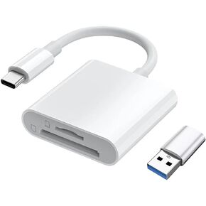 USB C SD Card Reader, USB-C/Type C to SD Card and Micro SD Memory Card Adapter, Digital Camera Viewer Compatible with iPhone 15, iMac, iPad Pro Air Mini, MacBook Pro Air,Galaxy,MicroSD/SD