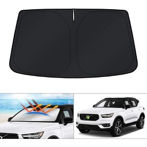 KUST Custom Fit Windshield Sun Shade for 2022-2025 Volvo C40 Recharge, Core, Plus, Ultimate SUV Accessories Sunshade Sun Visor Protector Foldable Blocks UV Rays Keep Your Car Cooler