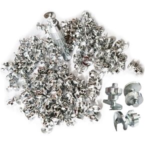 Marrkey Tires Studs/Screw Snow carbide Spikes/Wheel Tyres Studs for racing car,bicycle,bike,Fat Bikes, Scooters Tires,Running Shoes boots in Winter 7 * 9.9mm 100PCS