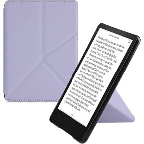 kwmobile Origami Case Compatible with Amazon Kindle Paperwhite 11. Generation 2021 Case - Slim PU Leather Cover with Stand - Lavender