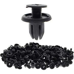 Nylon Front Rear Bumper Fender Liner Exterior Rocker Molding Door Trim Panel Shield Retainer Fastener Push-Type Rivet Body Clips for 10mm Hole Honda Acura BMW Mini Cooper Opel Chevy - 100pcs