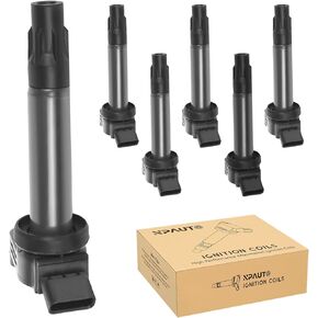 Ignition Coil Pack compatible with 3.3 3.3L V6 Lexus RX330 ES330 RX400h Toyota Camry Highlander Sienna Solara 2004 2005 2006 2007 2008 2009 2010, UF506 C1452, Set of 6