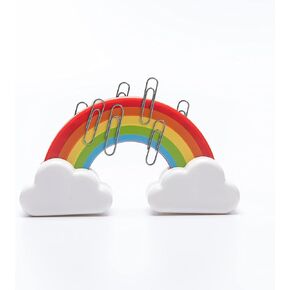 Rainbow Paperclip Holder Magnet Office Desktop Desk Organiser