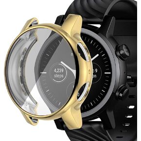 غطاء حماية شاشة FitTurn متوافق مع Moto 360 الجيل الثالث غطاء واقي شاشة بديل من جميع الجوانب بلون معدني من مادة TPU غطاء واقي شاشة متوافق مع Moto 360 الجيل الثالث Smartwatch (شفاف)